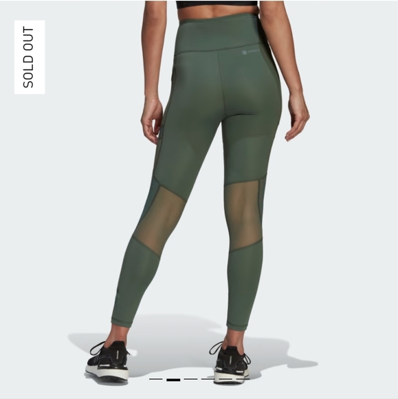 Adidas aeroready mesh detail black leggings - Picture 3 of 3